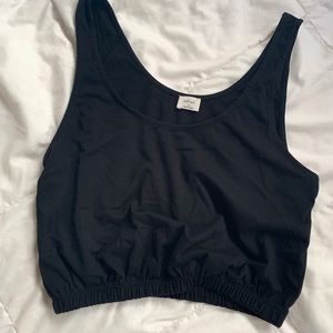 NWT Aritzia Wilfred black crop top (Size XS)